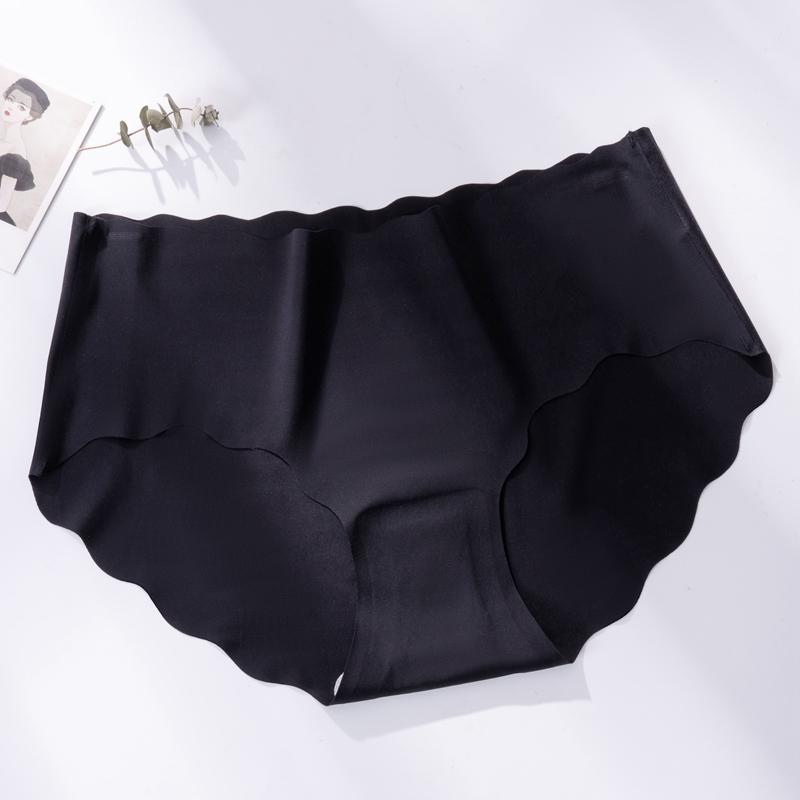 Бесшовное дышащее нижнее белье из ледяного шелка с средней посадкой, женские трусики, волнообразный эффект лифтинга бедер и контроля живота, сексуальные трусики-слипы