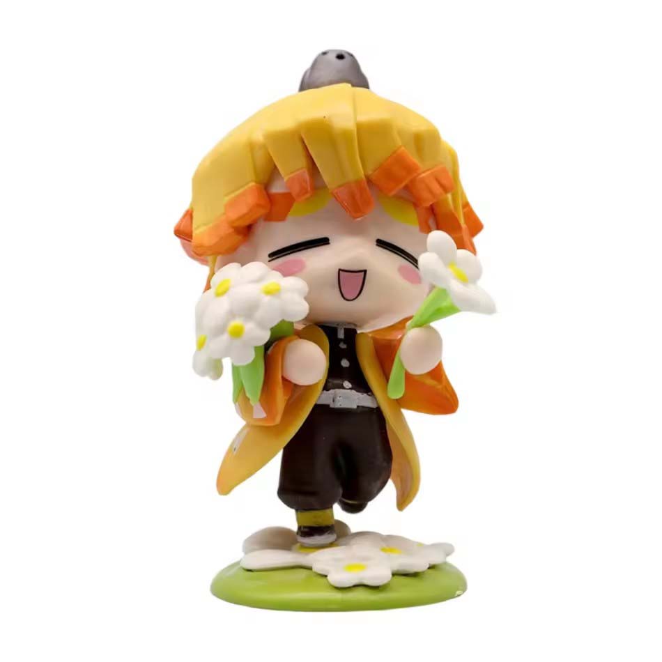 Продано 1-12 шт. Аниме Клинок, рассекающий демонов Модель Танджиро Камадо Незуко мультяшная фигурка ПВХ модель украшение детский Рождество Хэллоуин подарок