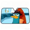 Cartoon P-Phineas A-And F-Ferb Sun Visor Car Windshield Sunshade  Foldable Automotive  Protection Sun Block Cover
