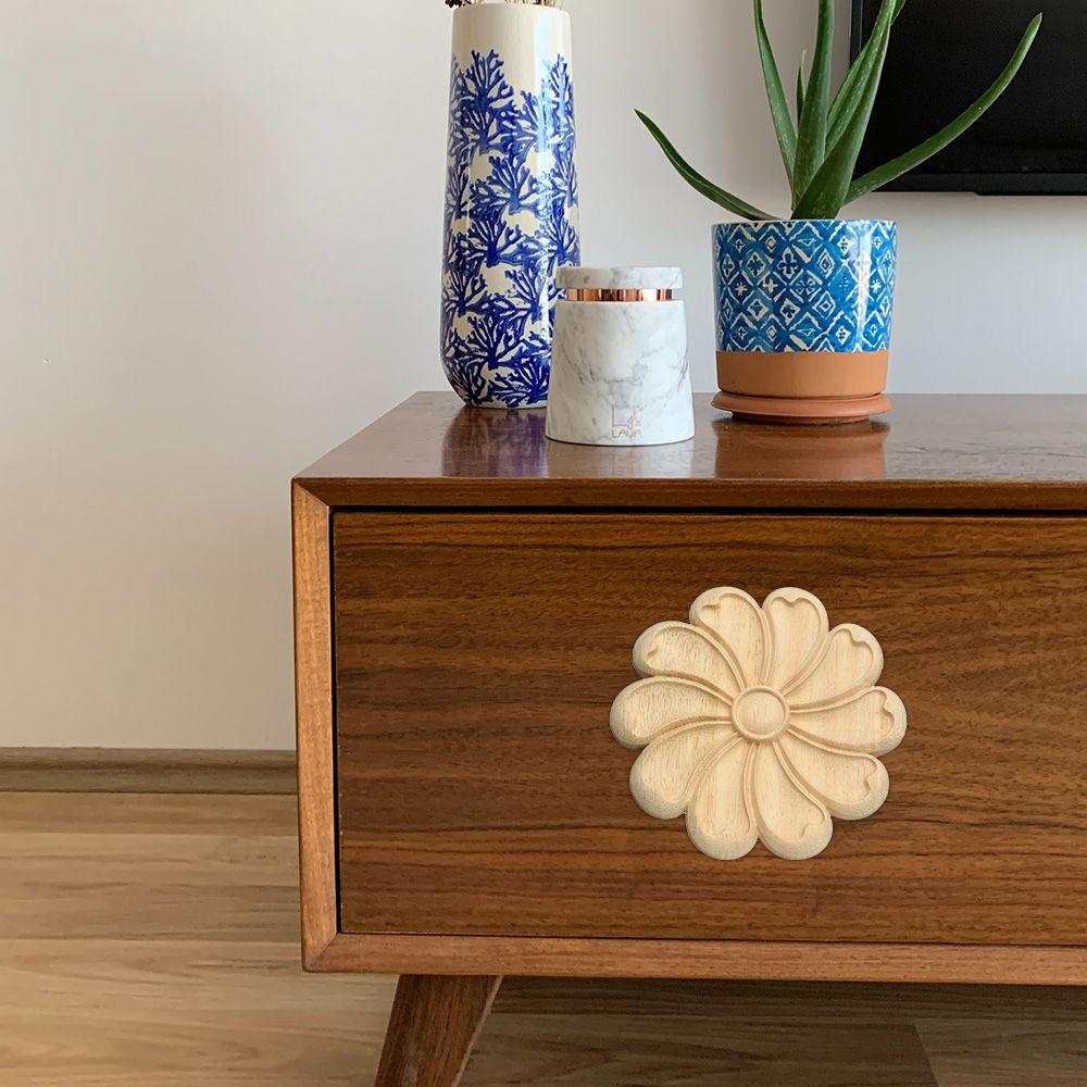 Door Decoration Woodcarving Decorative wooden Figurines Crafts Wood Carved Corner Appliques Frame