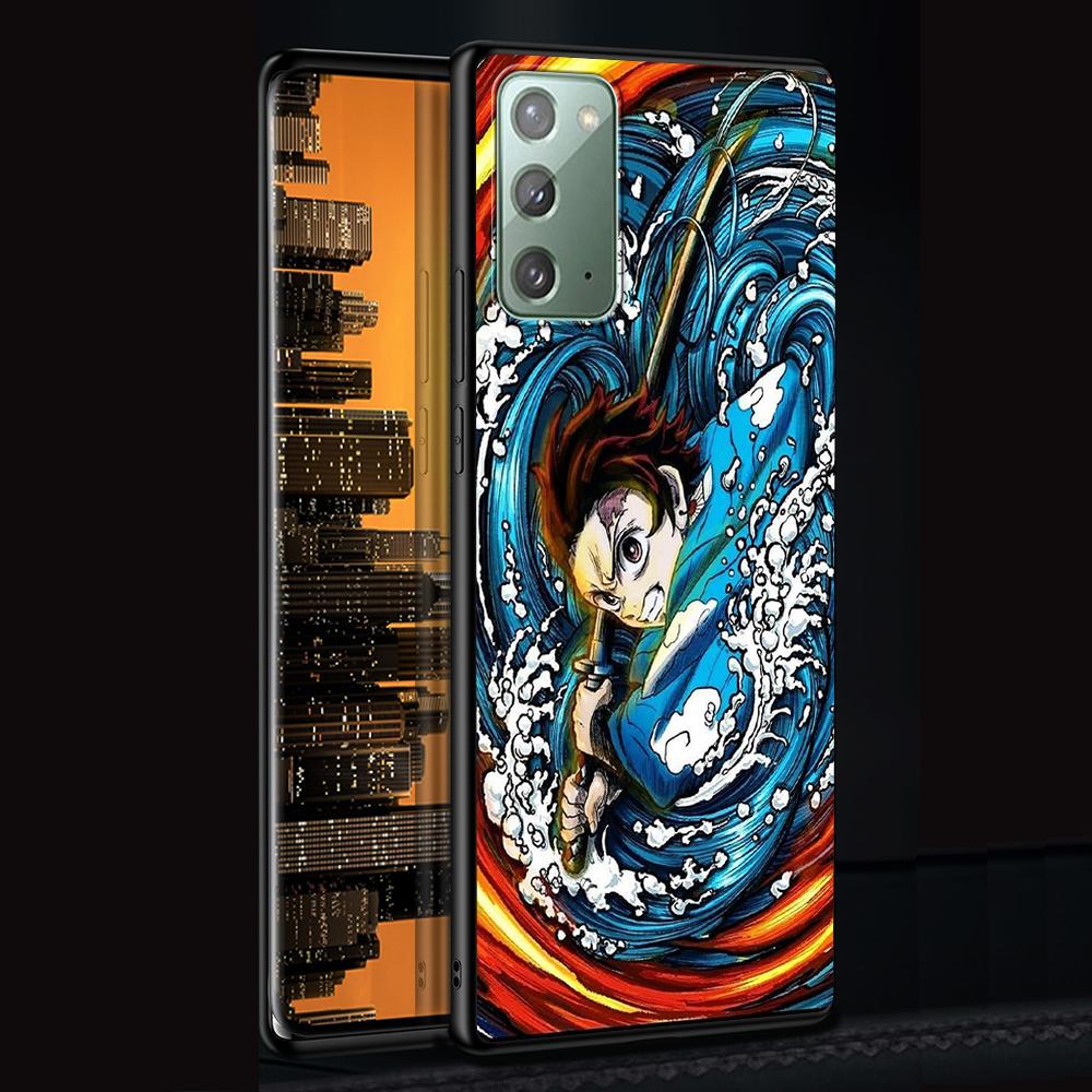 Чехол «Убийца демонов» для Samsung Galaxy Note 20 Ultra 10 Lite 9 8 A53 A52 A12 S22 S21 FE S20 Plus, черный силиконовый чехол для телефона в стиле аниме