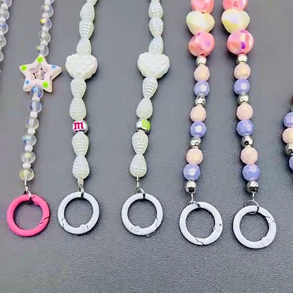 Подвесное украшение Кошелек Цепочка для ожерелья Универсальный шнурок для телефона Разноцветные бусины Ремешок для телефона Кукла