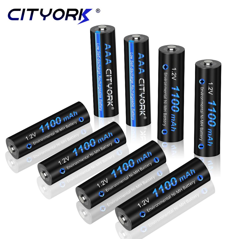 Cityork 2-16 шт. аккумуляторная батарея AAA 1100 мАч 1,2 В Ni-MH аккумуляторная батарея AAA 3A батареи aaa Battey