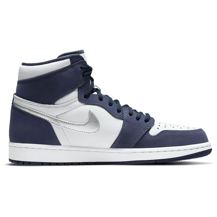Air Jordan 1 Retro High CO.JP Midnight Navy 2020 Кроссовки унисекс Синий Белый Металлик-Серебристый DC1788-100