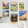 Travel City Landscape Vintage Poster Canada Spain French Italy Wall Art Canvas Painting Nordic Print Picture Living Room Decor