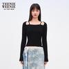 Teenie Weeniebearnova 2025 Autumn Women's Stylish Off-Shoulder Sweater