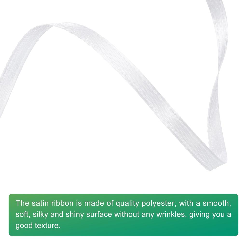 Атласная лента двусторонняя полиэстеровая атласная лента для подарочной упаковки, рукоделия, свадебного декора, 1/8 дюйма x 100 ярдов
