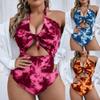 Plus Size Sexy Swimsuit One Piece High Cut Swimwear Women Push Up Bodysuits Summer Bathing Suit Women Monokini Tankini