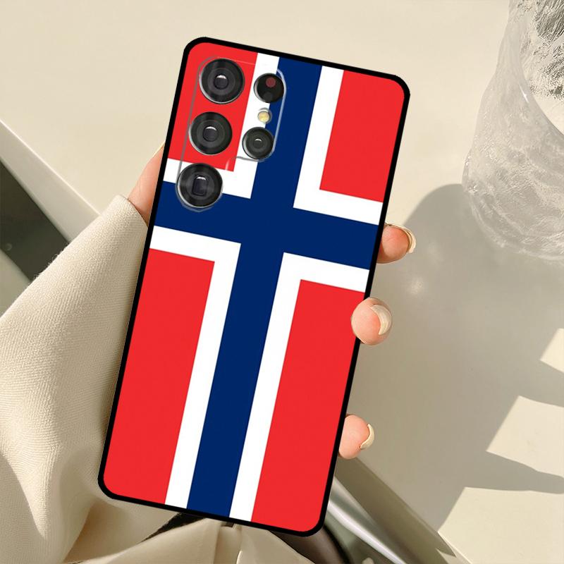 Чехол Флаг Норвегии для Samsung Galaxy S22 Ultra S21 S20 S24 S25 Ultra S9 S10 Plus S23 FE S24 FE Задняя крышка