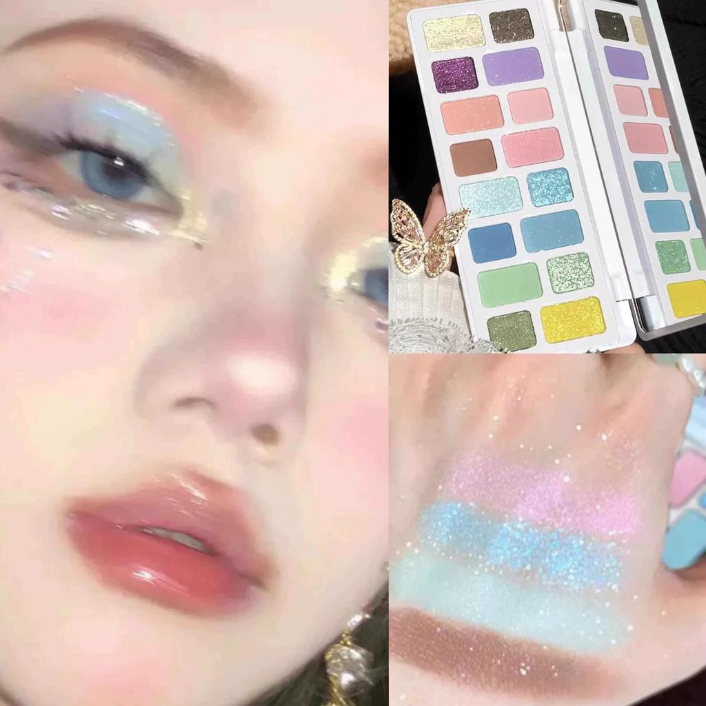 Original Color Plays 16 Colors Eye Shadow Plate Matte Shimmer Cos Play Makeup Chameleon Stage Makeup Highlight Blush Makeup Palette