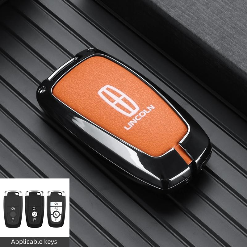 Alloy Car Key Cover Case for Lincoln Continental MKC MKZ MKX Navigator Z Nautilus Aviator Corsair 2017 2018 2019 2022 Keychain bso9