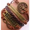Handmade Adjustable Tree For Life Multilayer Bracelet Wristband