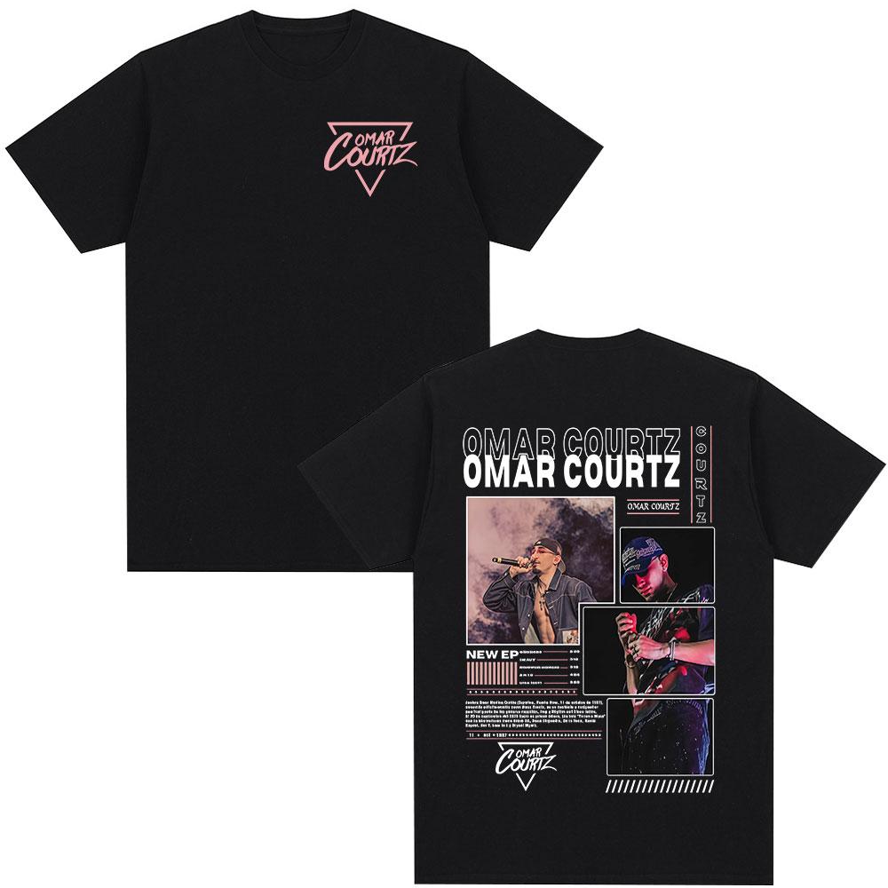 2025 Summer Omar Courtz Primera Musa Album Tour Merch 100 Pure Cotton Printed Tshirt Men Hip Hop Fashion Casual Short Sleeve