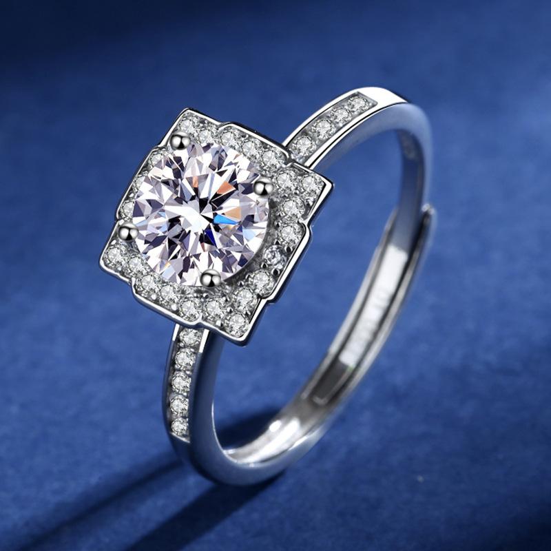 Танцизное классическое кольцо из стерлингового серебра 925 пробы с муассанитом, женские ювелирные изделия, свадебное обещание, подарок для вечеринки