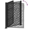 Garden Gate Black 100 x 125 cm Steel Cross Design