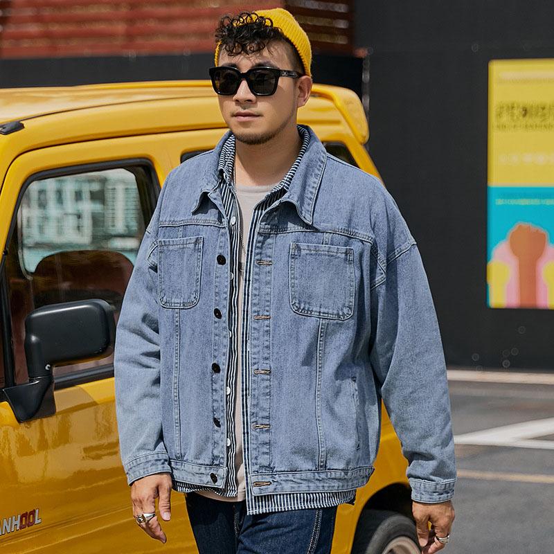 Men's Large Size Denim Jackets Men's Fashion Loose Jackets