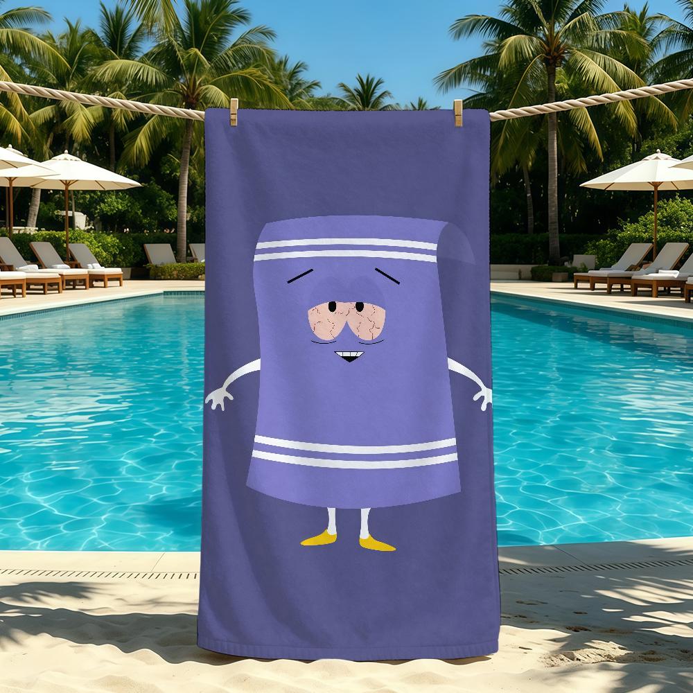 Мультяшное полотенце T-Towelie для кемпинга, пляжа, супервпитывающее, быстросохнущее, летнее