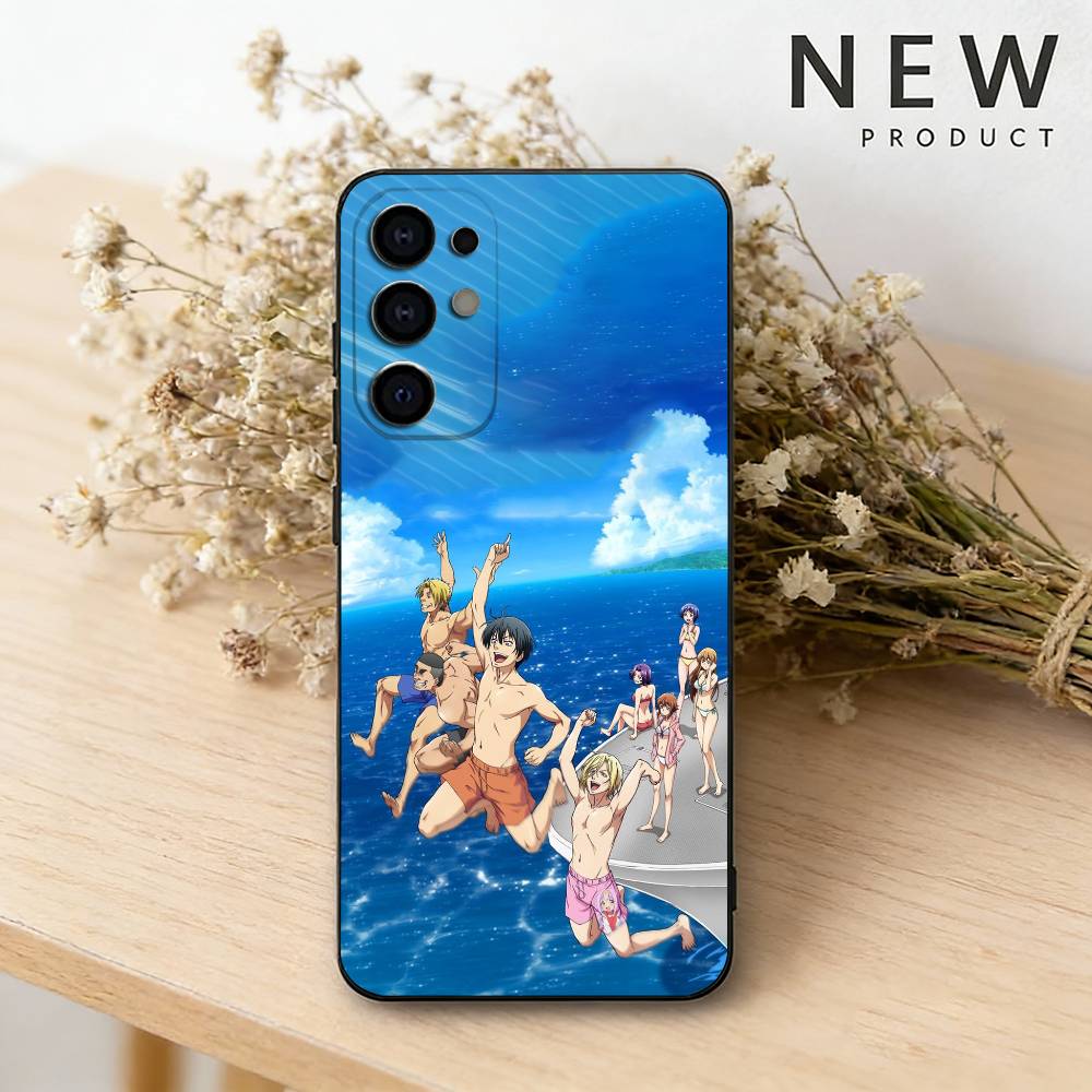 Anime Grand B-Blue Dreaming Phone Case For Samsung S26,25,24,23,22,30,21,10,9,Ultra,Plus,Lite Black Soft Case