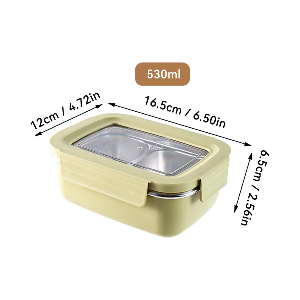 Microwave 304 Stainless Steel Compartment Lunch Box Stackable Leak-proof Student Bento Box Food Container For Cold And Hot Food