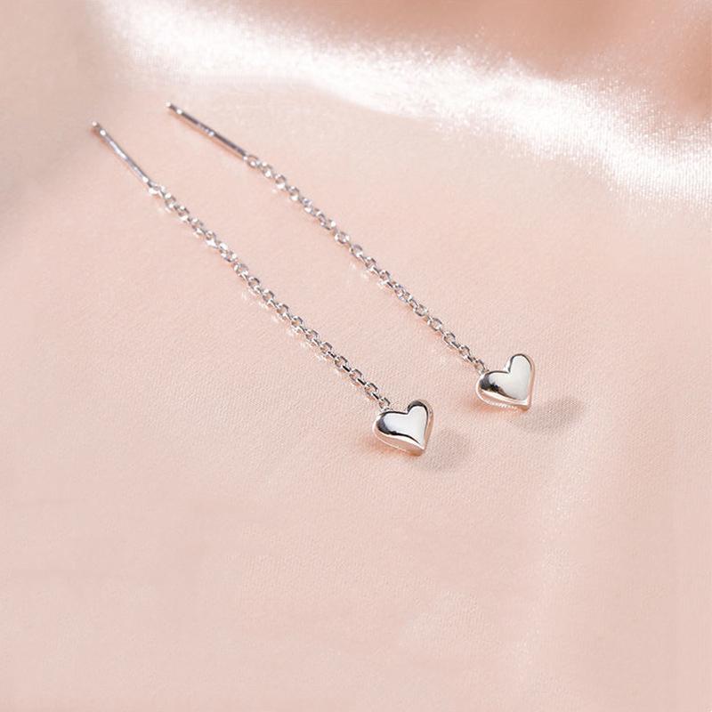 Длинные серьги-кисточки из ниток, цепочки, климберы, в виде звезд, сердец, с бусинами и подвесками, каплевидные серьги для женщин, прямые висячие серьги, бижутерия для ушей KTJ