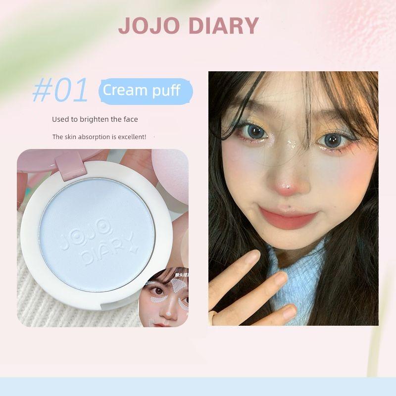 Cute Monochrome Blush Mashed Potatoes Rouge Nature Expansion Brightening Repair Students Look White and Flat Price with Mushroom Powder Puff