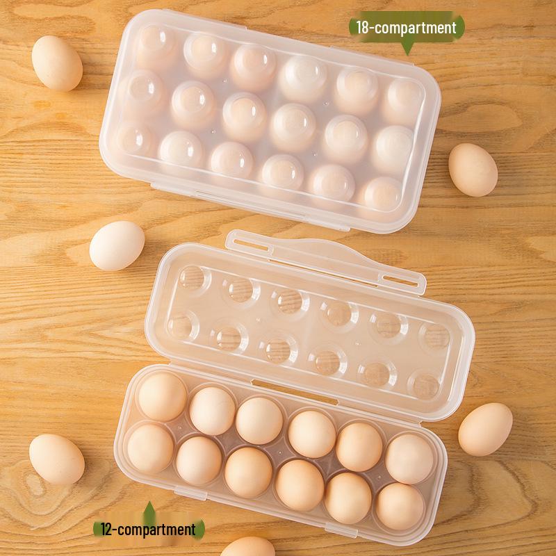Противоударный уличный контейнер для хранения яиц - Небьющийся прозрачный пластиковый лоток для кемпинга и использования в холодильнике