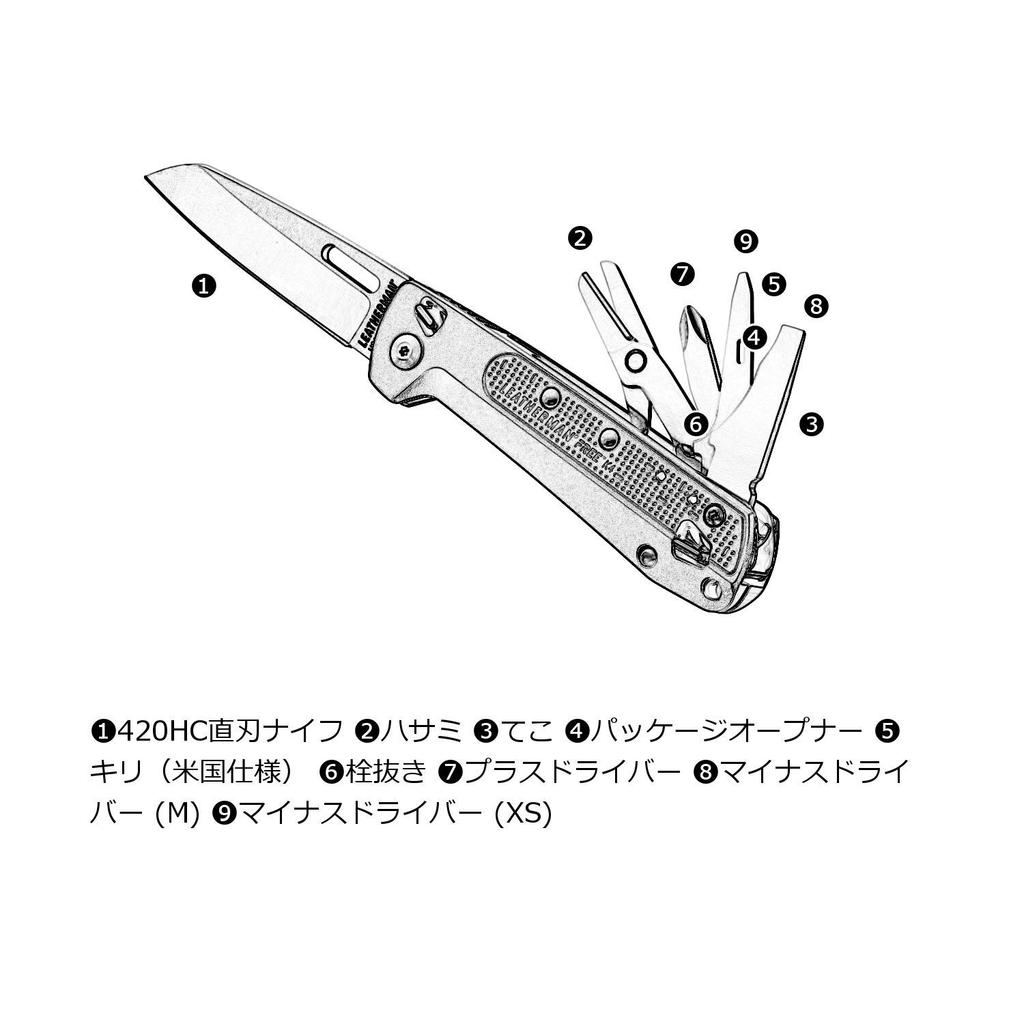 Leatherman Knife FREE K4 Японский многофункциональный инструмент с 25-летней гарантией [Оригинальный продукт]