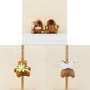 Capybara Plush Cartoon Toy Animal Pattern Bee Hanging Doll Keychain Decorations