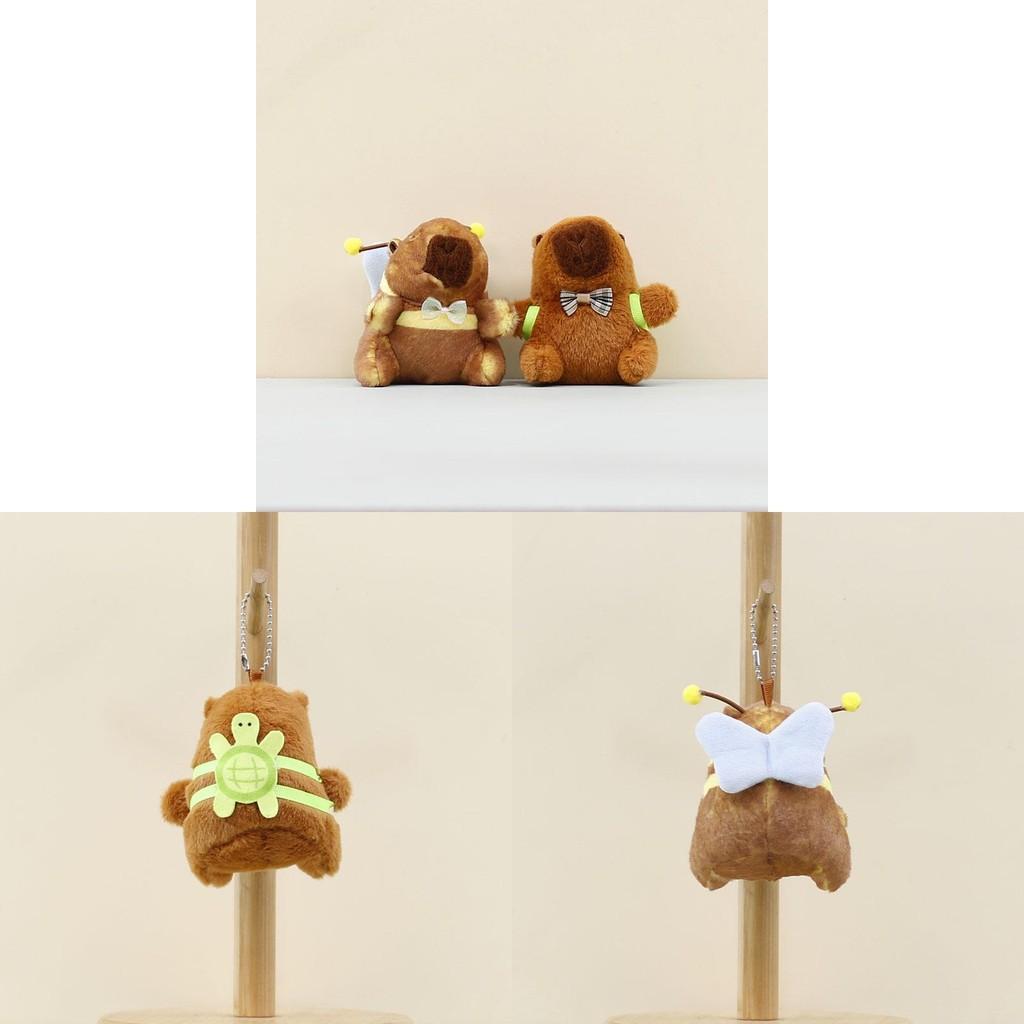 Capybara Plush Toy Key Ring With Short Plush Texture For Unique Keychain Gifts