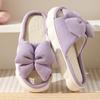 Butterfly Knot Linen Slippers for Women, Summer Home, Anti Slip, Daily Breathable, with A Sense of Stepping On Poop, Indoor Thick Sole