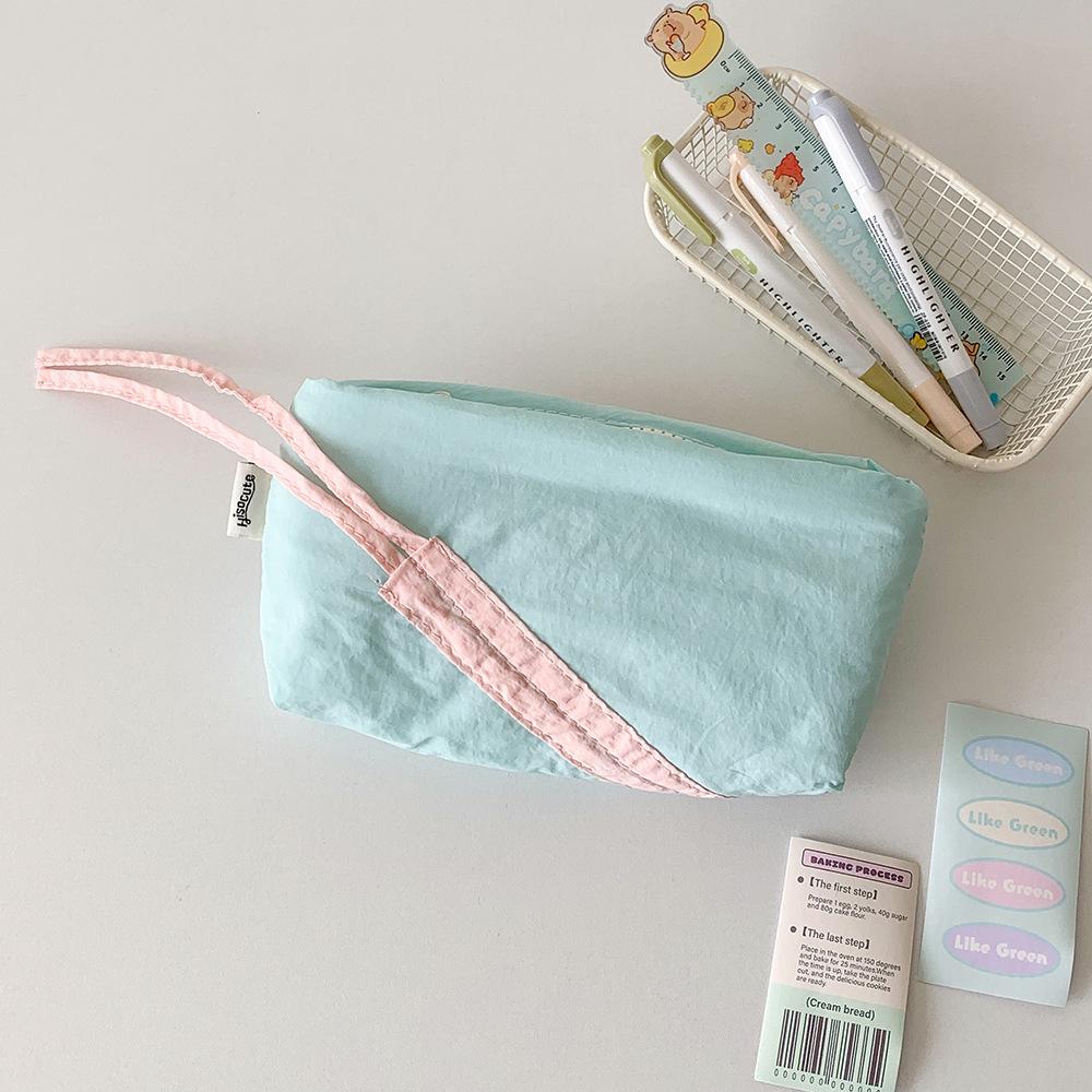 1 шт. Милый пенал с бантиком, Корейский милый стиль, Мягкий на ощупь, Чехол-органайзер для ручек для канцелярских принадлежностей, Студенческий школьный подарок