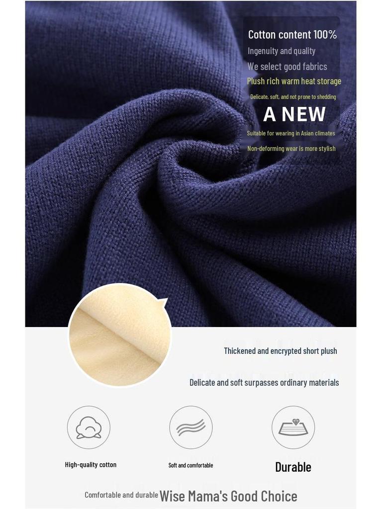 Красный вязаный кардиган на молнии для мальчиков: На флисовой подкладке, из чистого хлопка, толстый шерстяной для осени/зимы