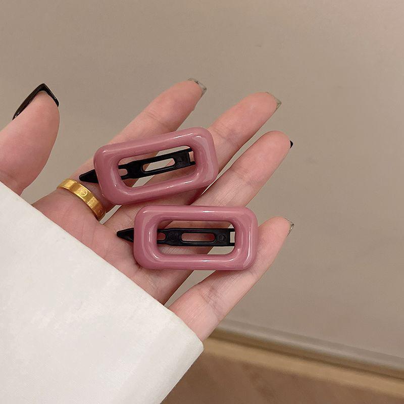 2 шт., заколка для волос Mini Bb карамельного цвета, маленькая прямоугольная шпилька, простая заколка Ins Style, заколка с боковой заколкой, головной убор для девочек, аксессуары для волос