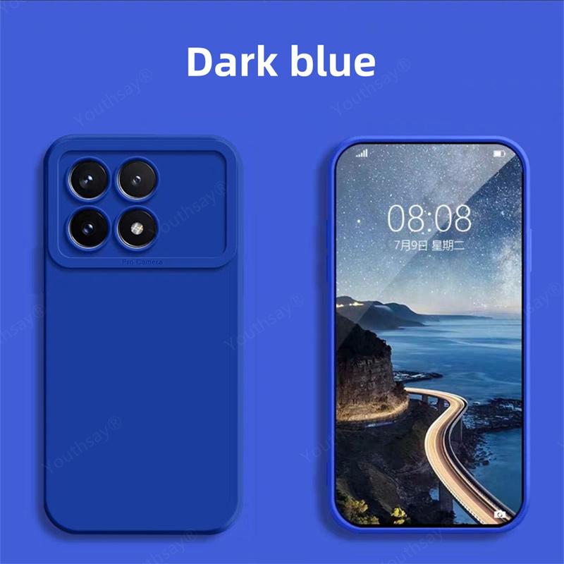 Чехол для Poco X6 Pro Чехол для Xiaomi Poco X6 Pro Fundas Camera Protector Жидкий силиконовый чехол-накладка Poco X6 Pro