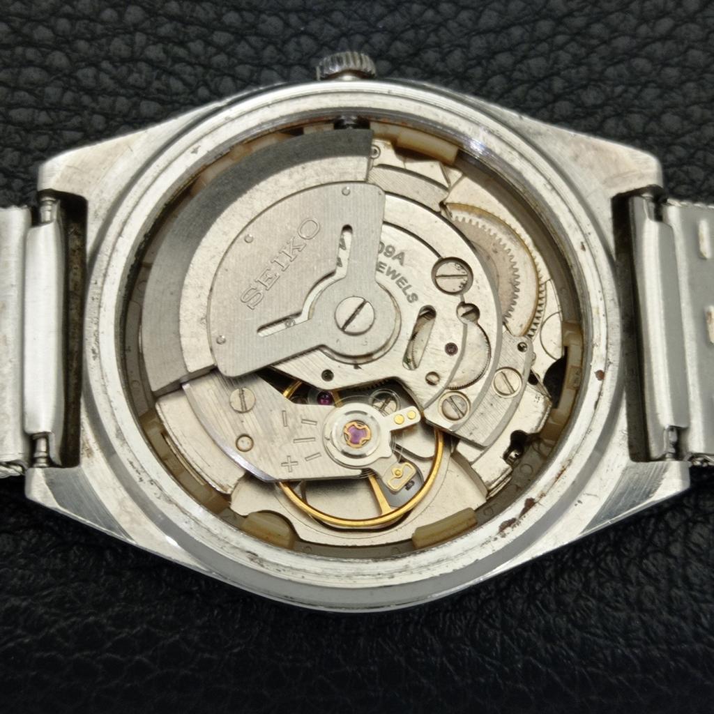 Seiko 5 АВТОМАТИЧЕСКИЕ 6309A ВИНТАЖНЫЕ ЯПОНСКИЕ МУЖСКИЕ ЧАСЫ С ЧЕРНЫМ ЦИФЕРБЛАТОМ a701566-5 R206b-a701566