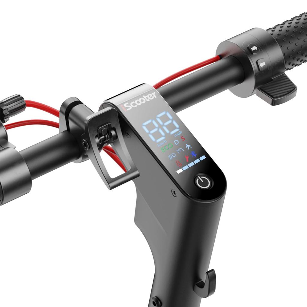 iScooter W7 Urban Electric Scooter for Adults 650W Motor, 36V10.5Ah Battery, 8.5" Road Tires, Rear Disc Brake, Full Suspension, APP Control