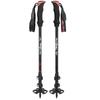 Red adjustable trekking poles - standard k02