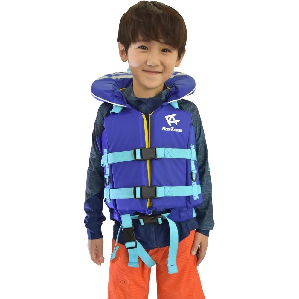 REEFTOURER Reef Tourer Reef Tourer Snorkeling Snorkel Snorkeling Vest Kids Head Support For Kids Small Size Ra0407 Blue