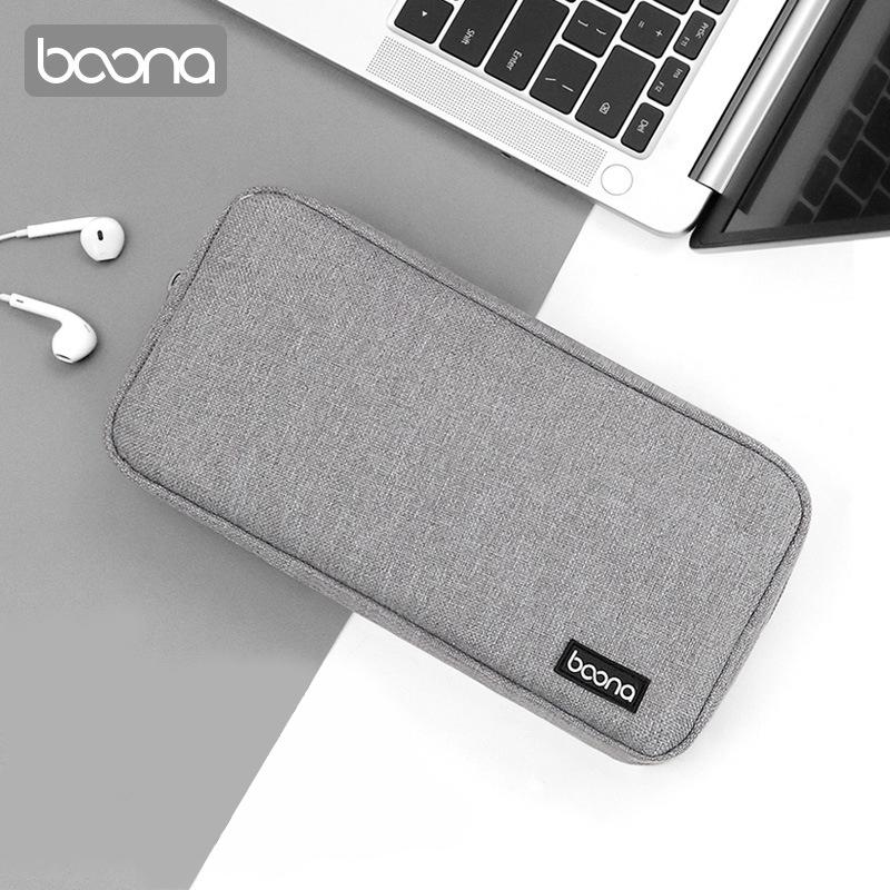 Boona Портативная сумка для хранения из ткани Оксфорд, сумка для хранения кабеля для передачи данных, зарядное устройство, сумка для хранения адаптера питания для ноутбука, Power Bank