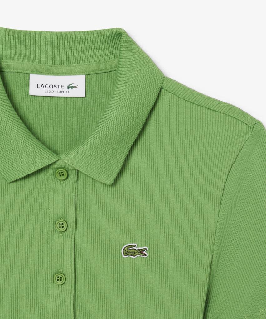 LACOSTE Женская облегающая футболка-поло в рубчик Df5377-56G Npa