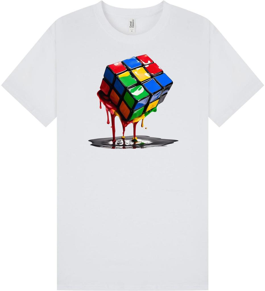 Melted Rubik's Cube (White T-Shirt and kids tshirt)