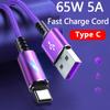 5A Super Fast Charging Cable USB Type C Cable USB C Charger Cord For iPhone 15 Pro Max Xiaomi Realme Honor Huawei Poco Oneplus