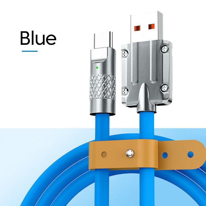 120W 6A Super Fast Charge Type C Liquid Silicone Cable Quick Charge 1M USB to Usb C Fast Charger Cable for Huawei Samsung Xiaomi