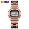 Skmei Women 30M Waterproof Multi-Function Watch Stainless Steel Strap Reloj Digital Mujer ClocK Retro Fashion Digital Watch 1433