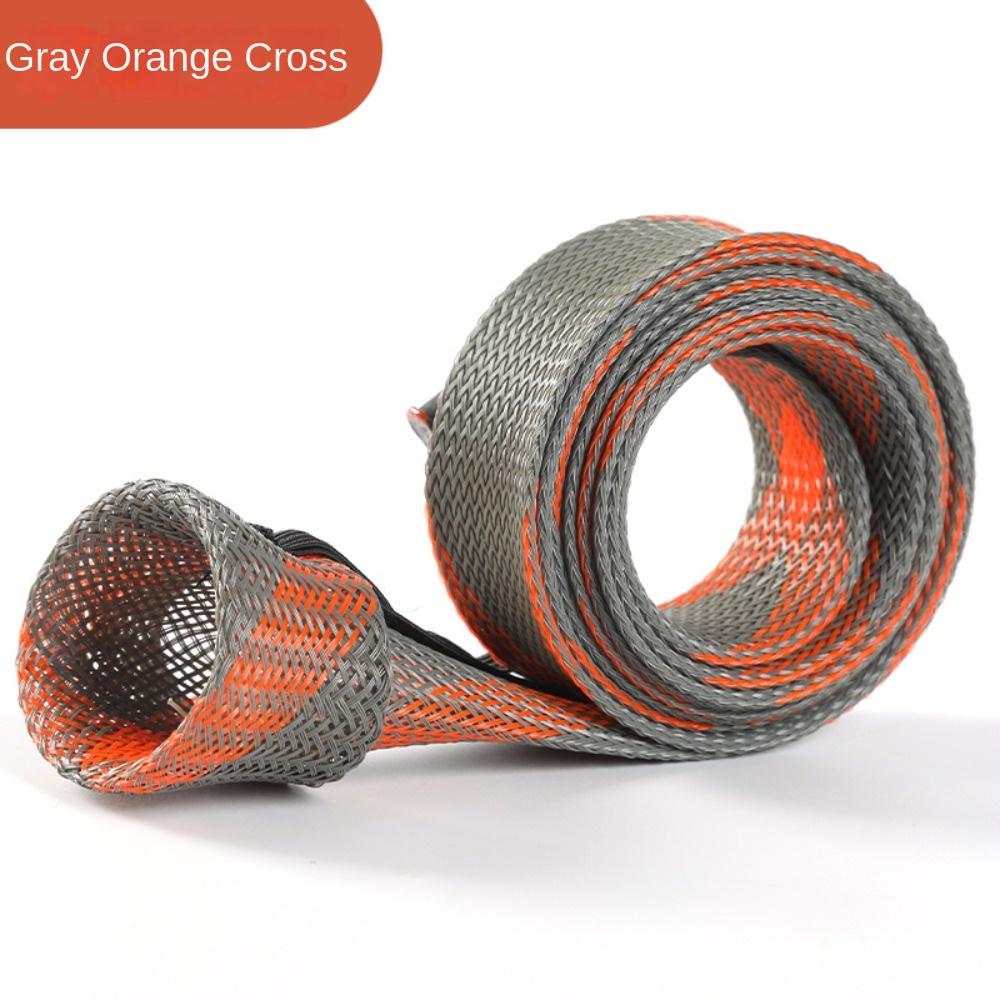 Braided Mesh Fishing Rod Protector Telescopic Spinning Rod Sleeve Sea Fishing Tools