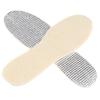 1 Pair Of Aluminum Foil Lamb Wool Insoles Winter Warm Soft Plus Velvet Insoles
