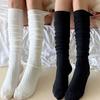 New JK Knee High Socks Thin Long Stacked Socks Women's High Solid Colour Patchwork Sock Japanese High Elasticity Stockings