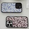 INS Милый чехол для телефона для пары с леопардовым принтом для iPhone 17 16 15 14 13 12Pro Max 11 Стильный чехол с животным узором Мягкий противоударный чехол на заднюю панель