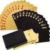 24K Gold Водонепроницаемые игральные карты Пластиковые покерные игры PET Настольные игры Хэллоуин Рождество Семейные игровые вечера Настольная игра Подарок