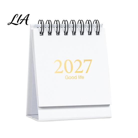 Gift for Students Teachers 2027-2028 Mini Standing Flip Desk Calendar, 18 Month Desktop Planner from Jan. Professional Planning Calendar 2027 to Jun.